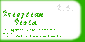 krisztian viola business card